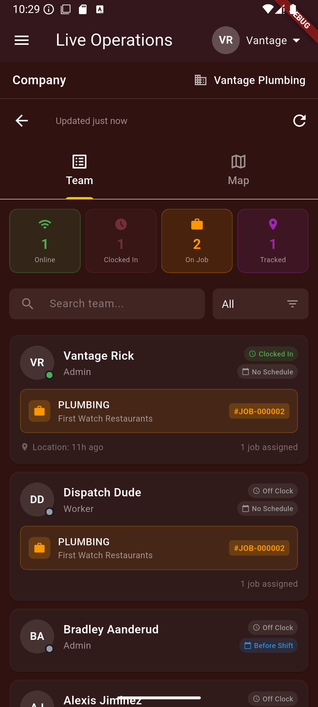 Live Operations - Team Management